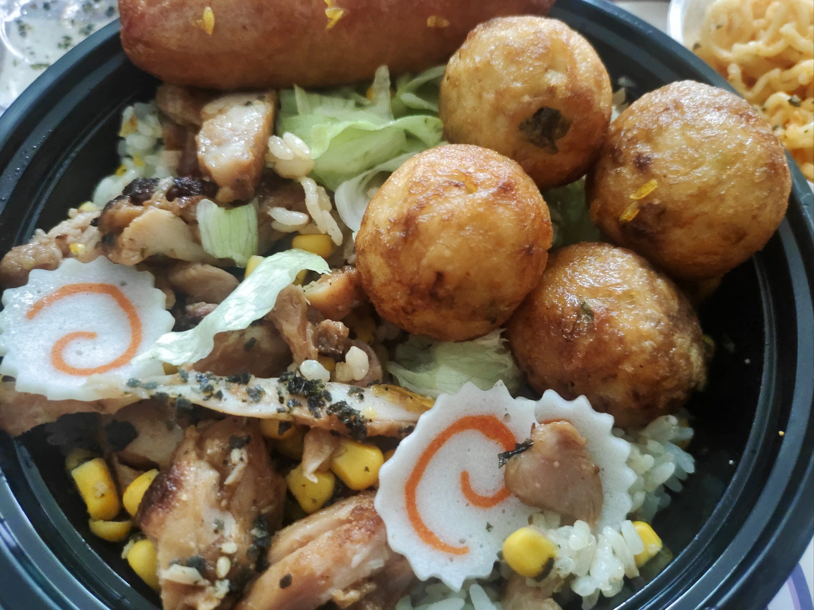 板烧鸡腿元气烧肉饭 蟹黄面