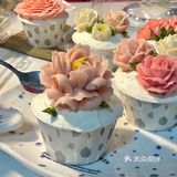 超仙滴长沙韩式裱花杯子蛋糕🧁💐下午茶必备！