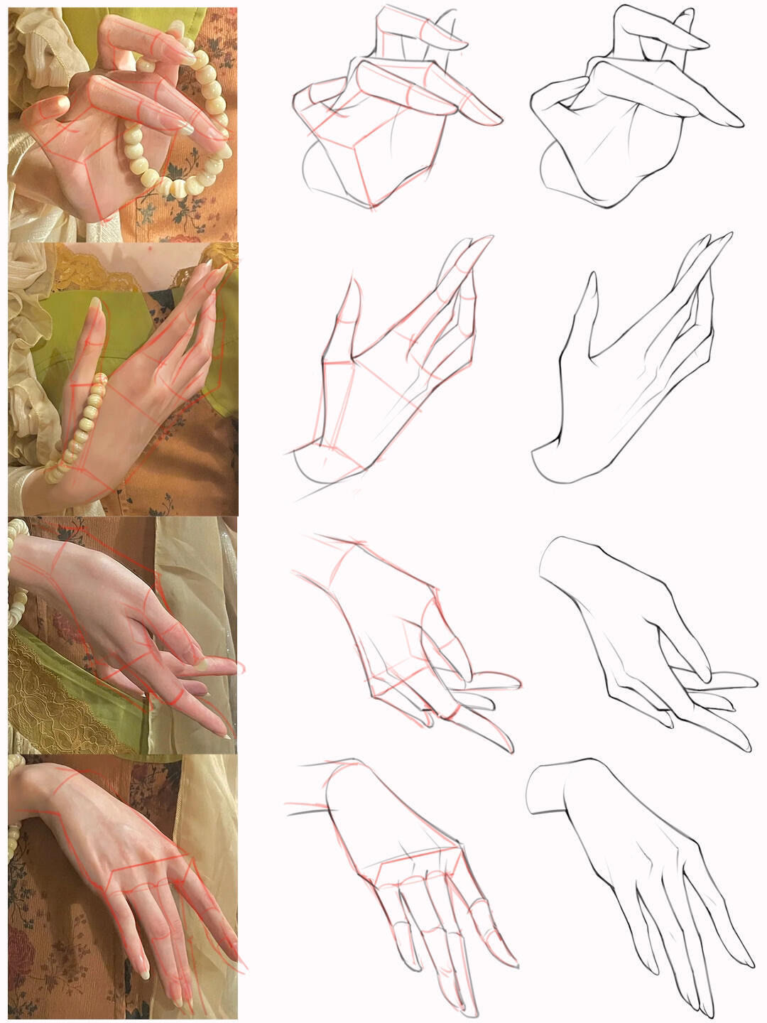 手部多角度画法