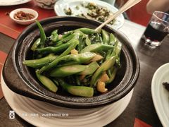 啫啫虾酱芥兰煲-香港祥正飯店·正宗灣仔50年海鲜老字号
