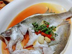 葱椒鲈鱼-绿茶餐厅(华联万柳店)