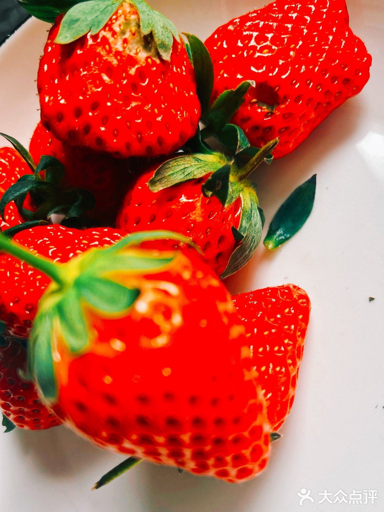 一口接一口，沉溺在草莓甜香里，🍓🍓🍓。