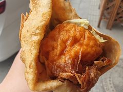 -小红车炸蛋葱油饼