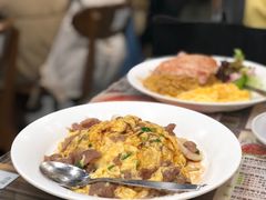 滑牛蝦仁雙拼蛋飯-旺记冰室(九龙中心大厦店)
