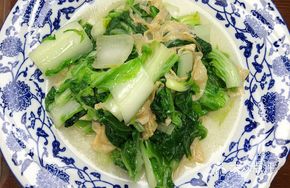 Fried Tofu Skin with Tender Greens