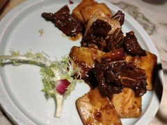 黑椒牛仔骨炒年糕-绿茶餐厅(乐峰广场店)