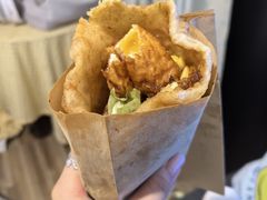 -小红车炸蛋葱油饼
