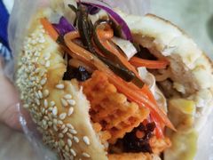 鸡蛋花干夹馍-三兄弟高炉烧饼