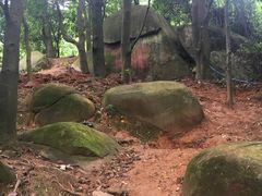 半山中，鸡枕石对面-火炉山森林公园