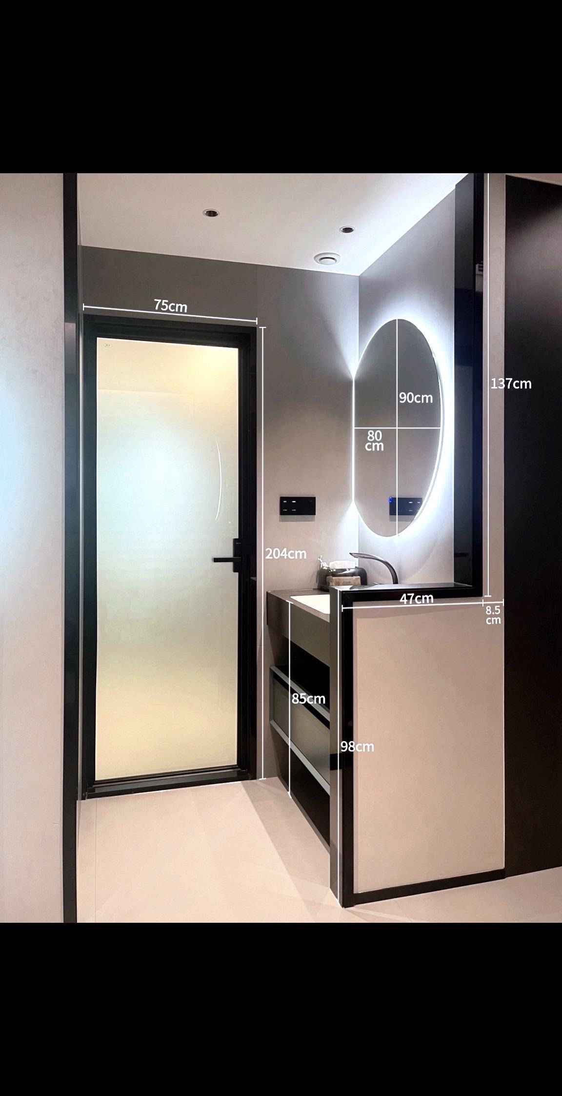 卫生间干湿分离干区半墙设计,美观➕实用‼️