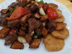 牛肉粒拼墨鱼饼-壹厨饭店(五羊店)