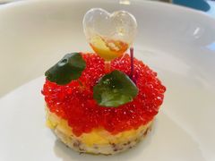 甜虾芒果果配鱼籽酱-青岛遇见米兰(八大关店)