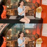 魔都咖啡馆黑橘撞色咖啡店复古金属style