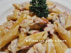 鸡肉蘑菇培根斜管面-安妮意大利餐厅(国贸店)