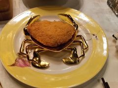 焗酿鲜蟹盖-东海朗廷酒店-唐阁T’ANG COURT 中餐厅