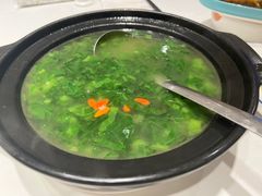 清鸡汤煲春菜-安徽大厦中餐厅