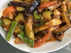 肉段烧茄子-十三陵山水雅园农家院