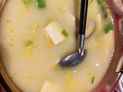 鸡汤小白菜煮榆林豆腐-西贝(上海中心店)