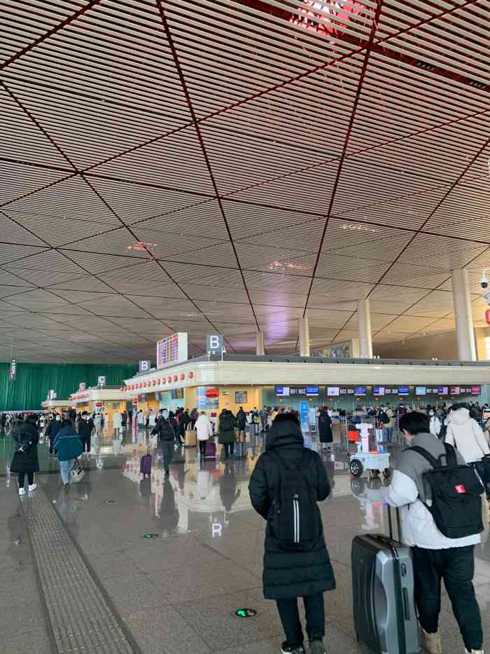 哈尔滨太平国际机场-"这么早的时间还要坐摆渡车才能登机～～山东.