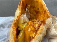 -小红车炸蛋葱油饼