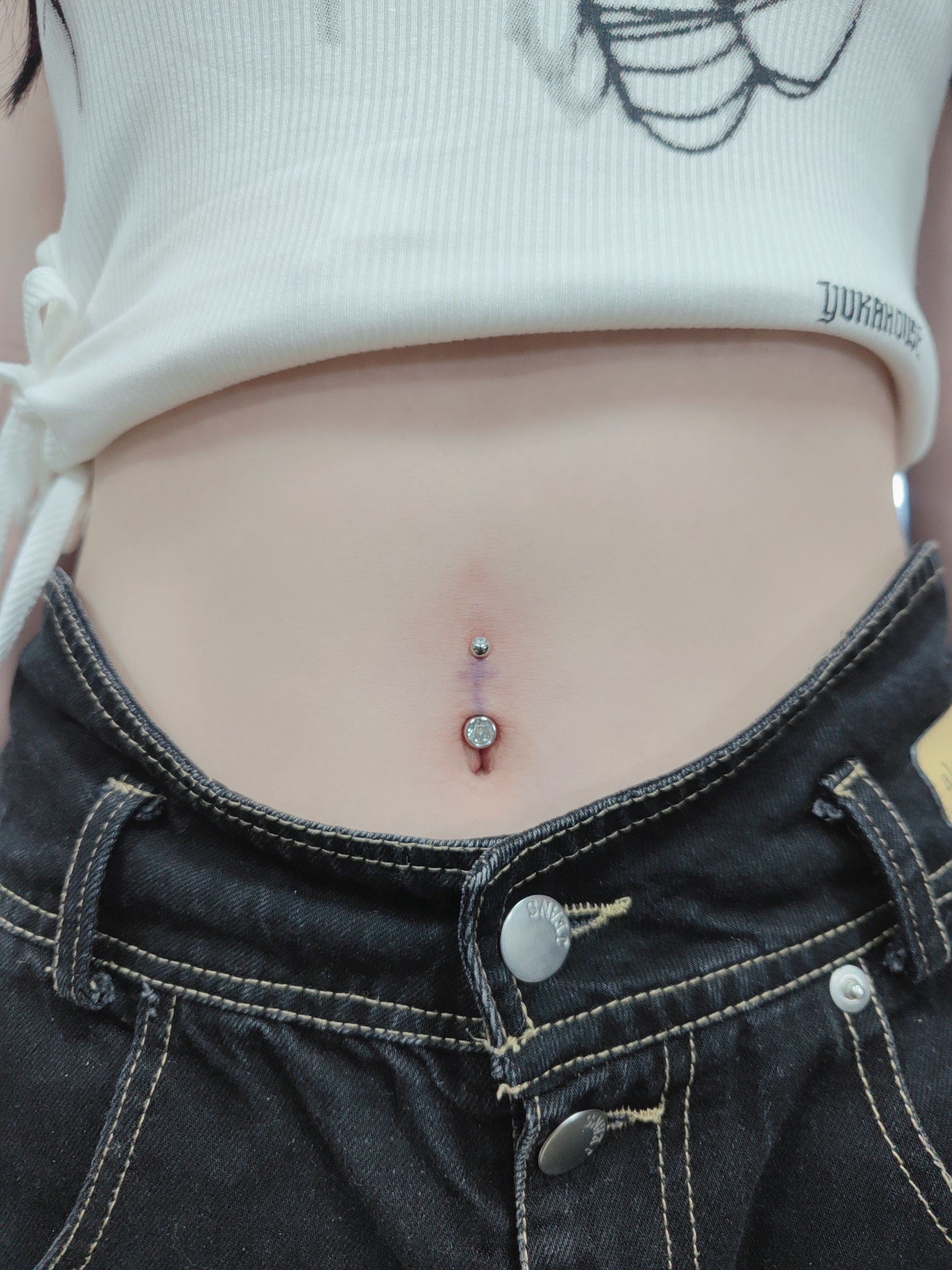 肚脐钉 #脐钉分享 「晋门刺青tattoo