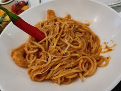 烤大虾风味意面-1981牛排西餐厅(海信店)