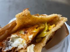 -小红车炸蛋葱油饼