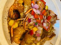 米其林星厨荐-砂锅煎焗大罗氏虾-炳胜公馆(珠江新城店)