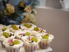 蓝灰色系刮刀花主场甜品台-艾加柒克蛋糕茶歇甜品台(春熙路店)