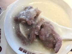 窝蛋牛肉片粥-粤点越有·茶点·粤菜(樵岭国际店)