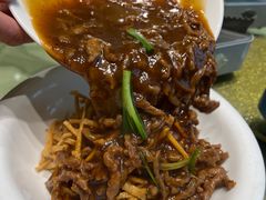 馓子牛肉丝-刘胖子家常菜·蹄花焖藕(中央花园店)