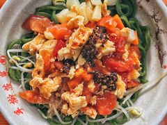 西红柿鸡蛋面-手擀菠菜面(西康路店)