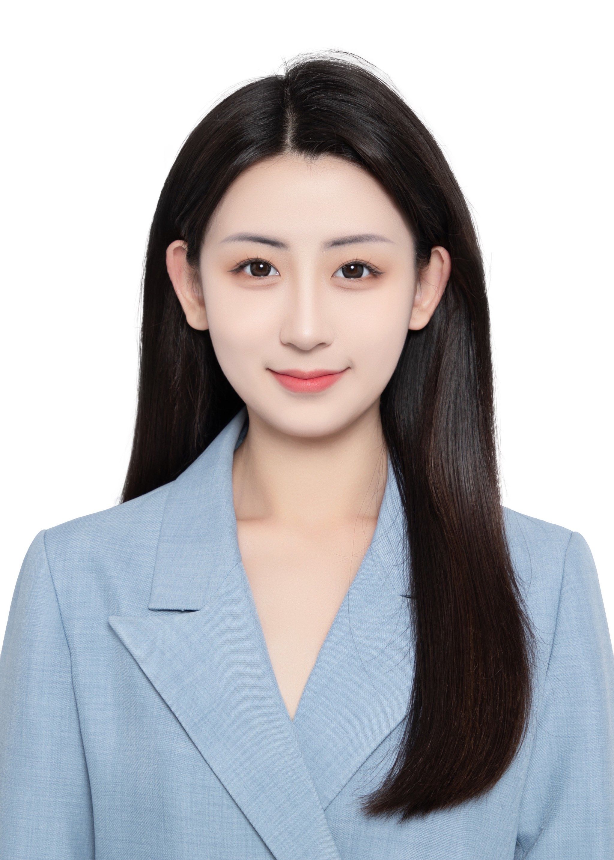 第一次尝试蓝色西装证件照