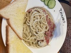 奶油蘑菇意面-Thanks美式餐厅(汉堡咖啡店)