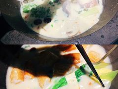 鲜潭手制墨鱼滑老油条-鲜潭蒸汽石锅鱼(五道口购物中心店)