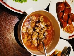 古越陈酿煮花螺-杭州西子湖四季酒店·金沙厅