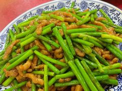 肉丝蒜苗-北大地皖峰饭馆