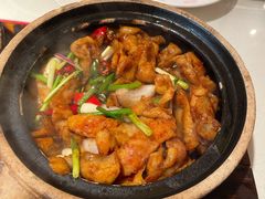 啫啫猪颈肉-恭喜上堓砂锅焗·海鲜大排档(闵行龙湖店)