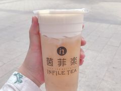 奶盖绿茶-茵菲乐(师院店)