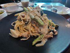 奶油烟熏三文鱼芦笋意面-Me&Joe意大利面·珍珠奶茶(鲁班路店)