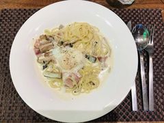 奶油培根蘑菇蛋意面-TAMATI(巴黎贝甜韩式西餐厅店)