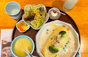 Butter Mushroom Omelette Rice Set