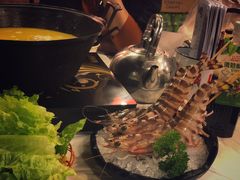 花竹虾-鲜入围煮花胶鸡海鲜火锅