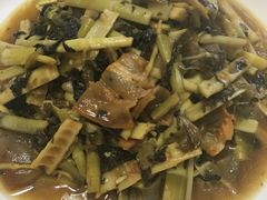 笋子炒雪菜-天目湖刘老四农庄