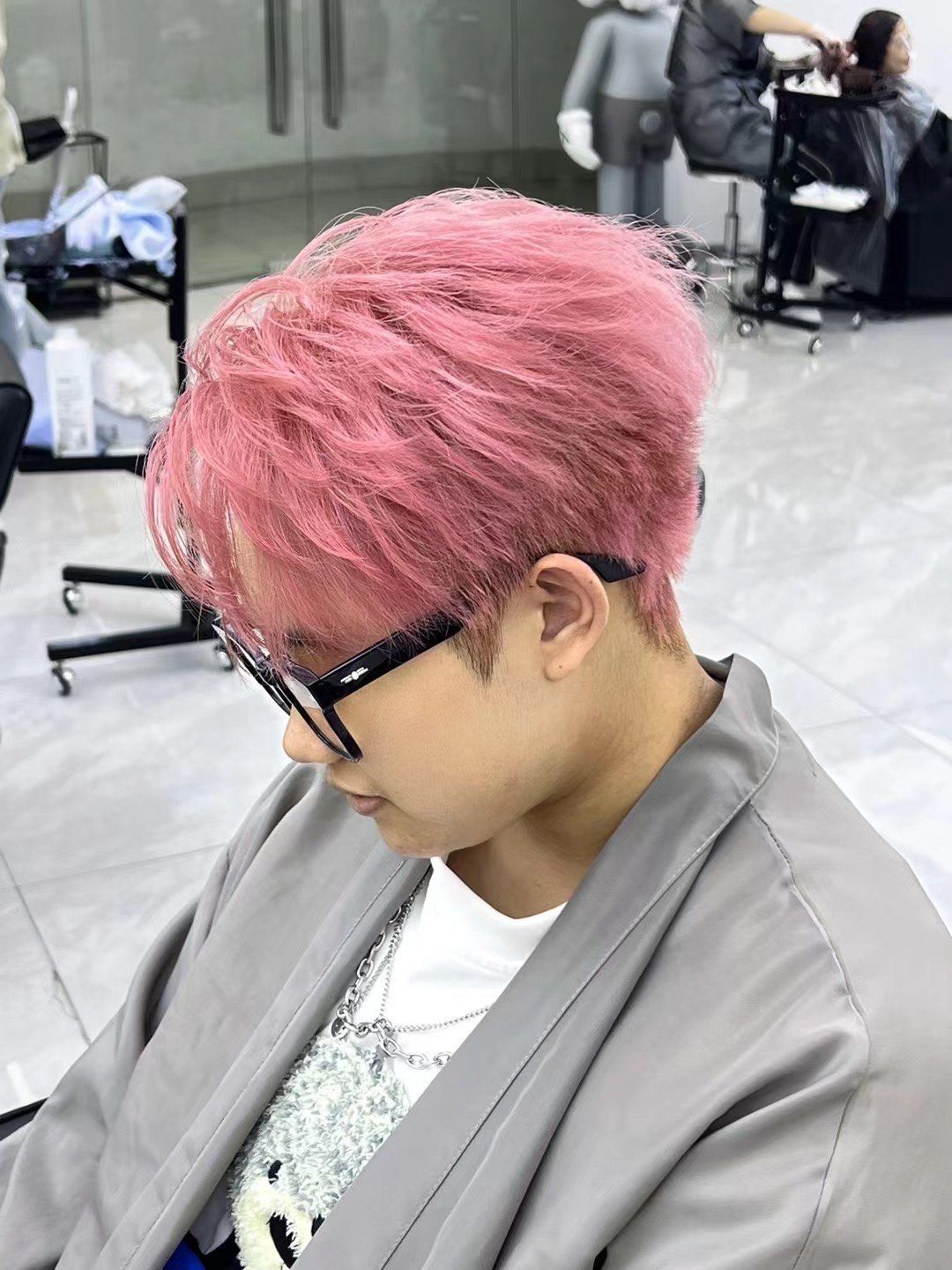 潮男发色 #粉色