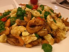 杭椒酥虾炒老鸡蛋-利苑酒家(宜安广场店)