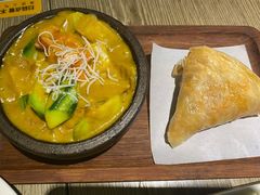 泰式咖哩配手抓饼-熹素·鲜美素食Vegetarian (天河领展店)