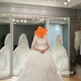 瘦小新娘也能hold住的抹胸纱