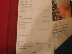 账单-纽约咖啡馆