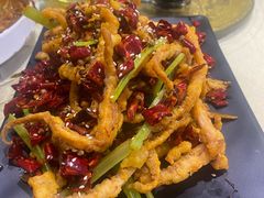 干煸鱿鱼须-大眼锅贴水饺(河东店)